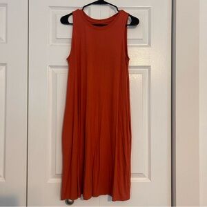 Time and Tru Sleeveless Rust Midi Dress - M (8-10)